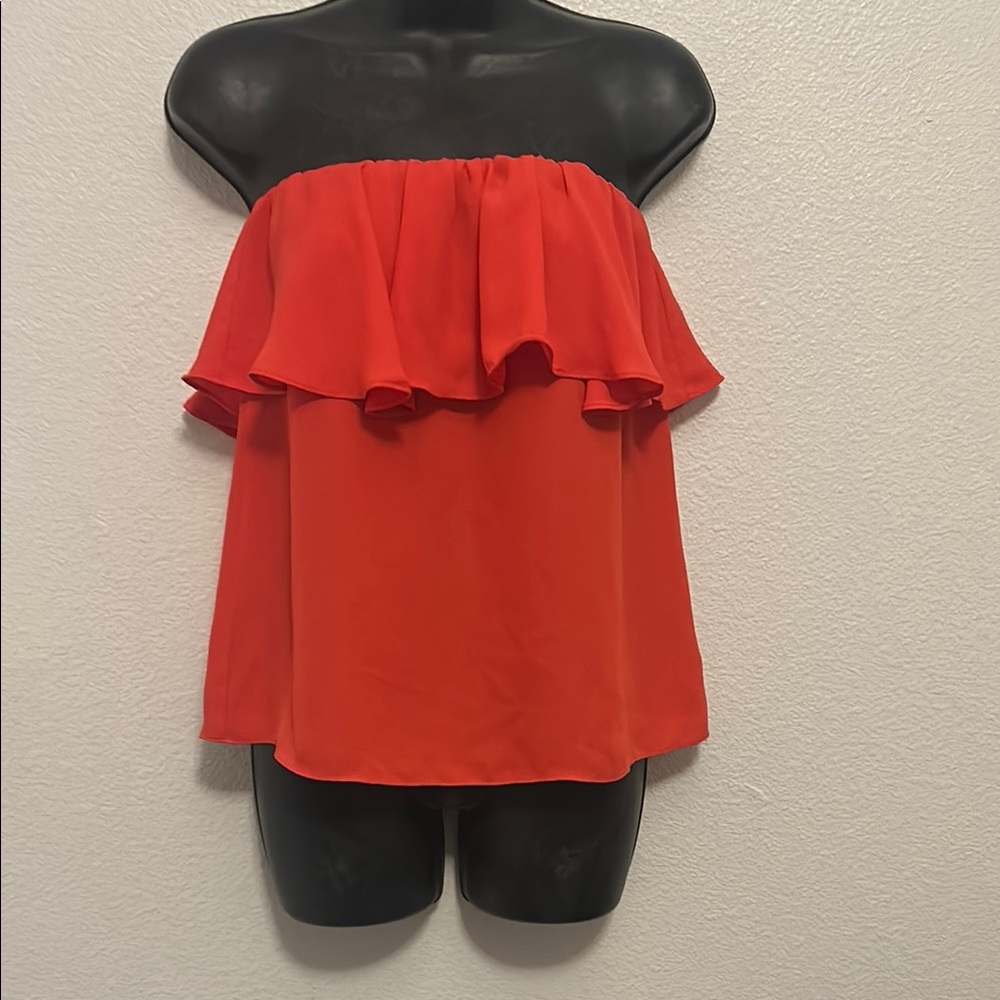Stella  Laguna beach Red Ruffle tube top S